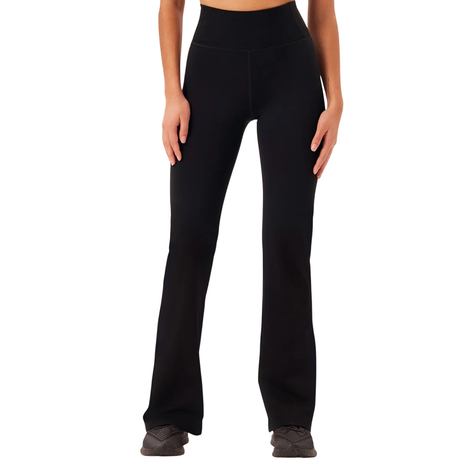 Girlfriend Collective Compressive High Rise Flare Black Athleisure Pant Leggings